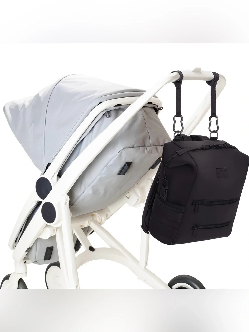 Dagne Dover Indi Neoprene Stretch Large Black Diaper Travel Work Backpack Bag
